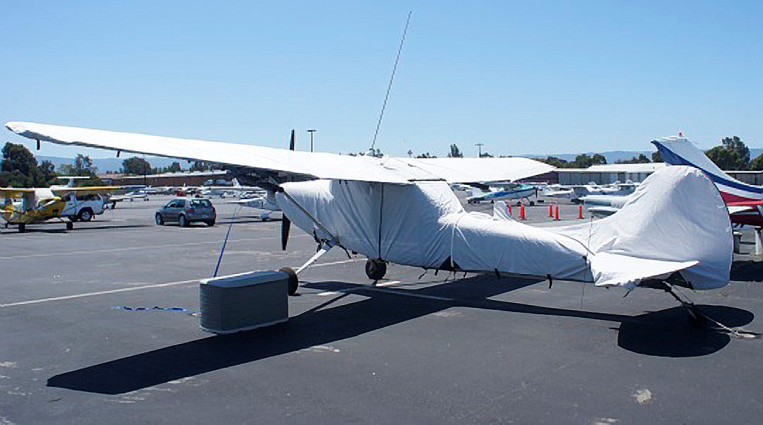Cessna L-19 Extended Over-the-top Canopy, Engine, Empennage & Wing Covers