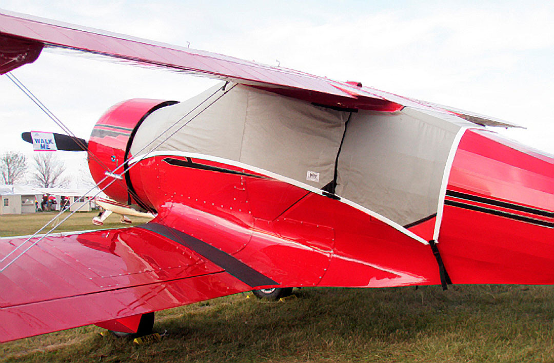 Beech Staggerwing Canopy Cover, aft view