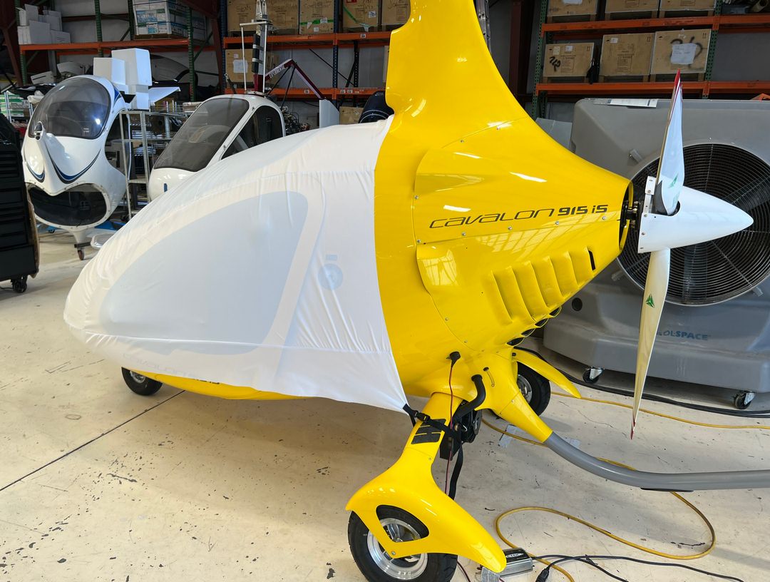 Autogyro Cavalon Canopy/Nose Cover, test fit cover