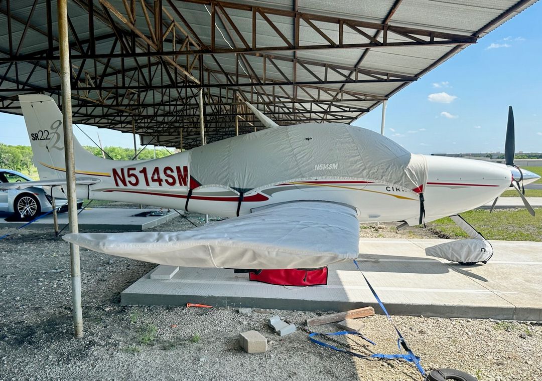 Cirrus SR22 Sunbrella Windshield Cabin Cover By Mac's Airplane Covers - 3-Year Warranty