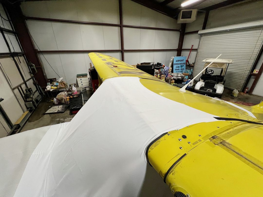 Stinson Model 10 Canopy Cover, test fit cover